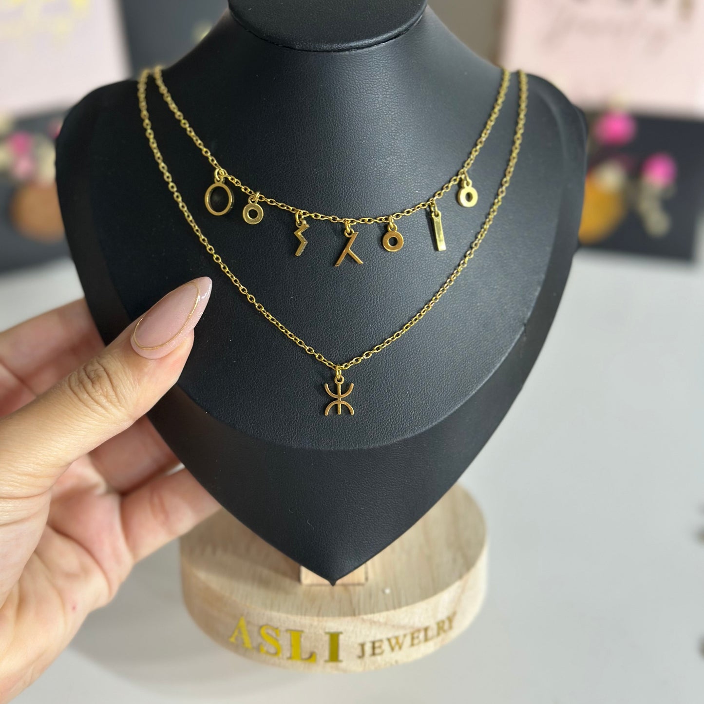 COLLIER prénom AMAZIGH Double