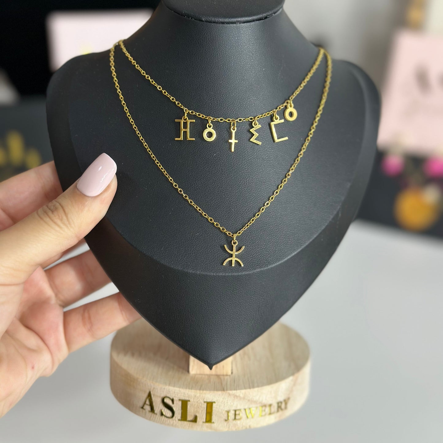 COLLIER prénom AMAZIGH Double