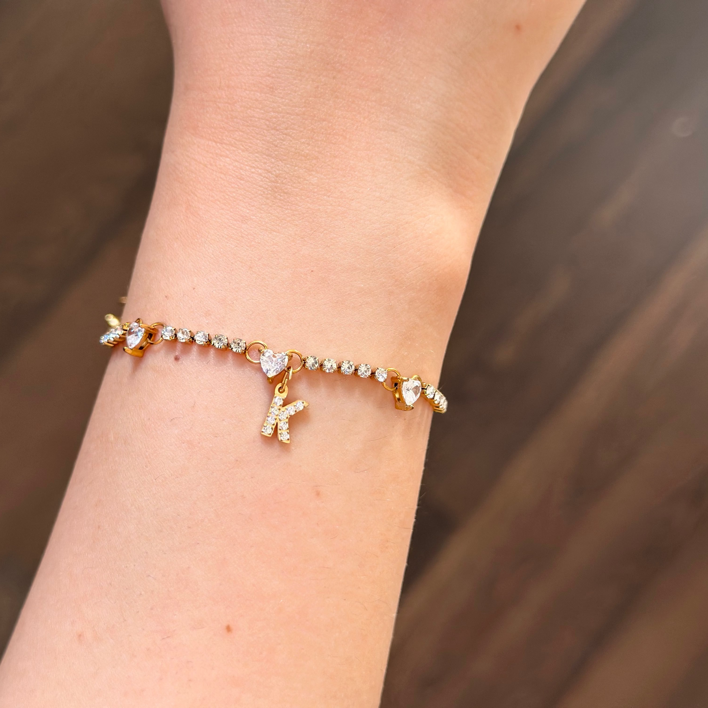 Gourmette initiale HEART