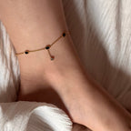 Chaîne de cheville JADE-BLACK