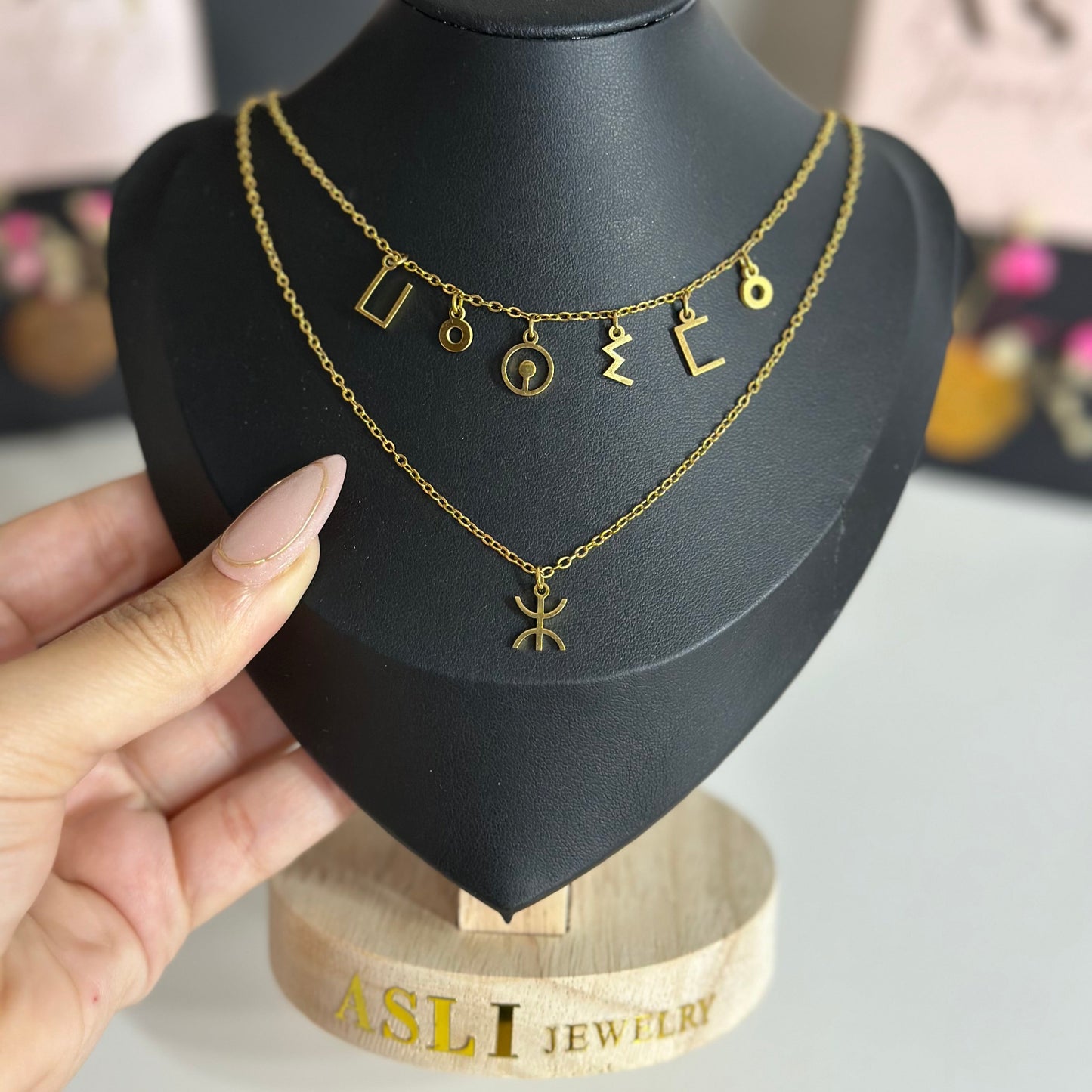 COLLIER prénom AMAZIGH Double