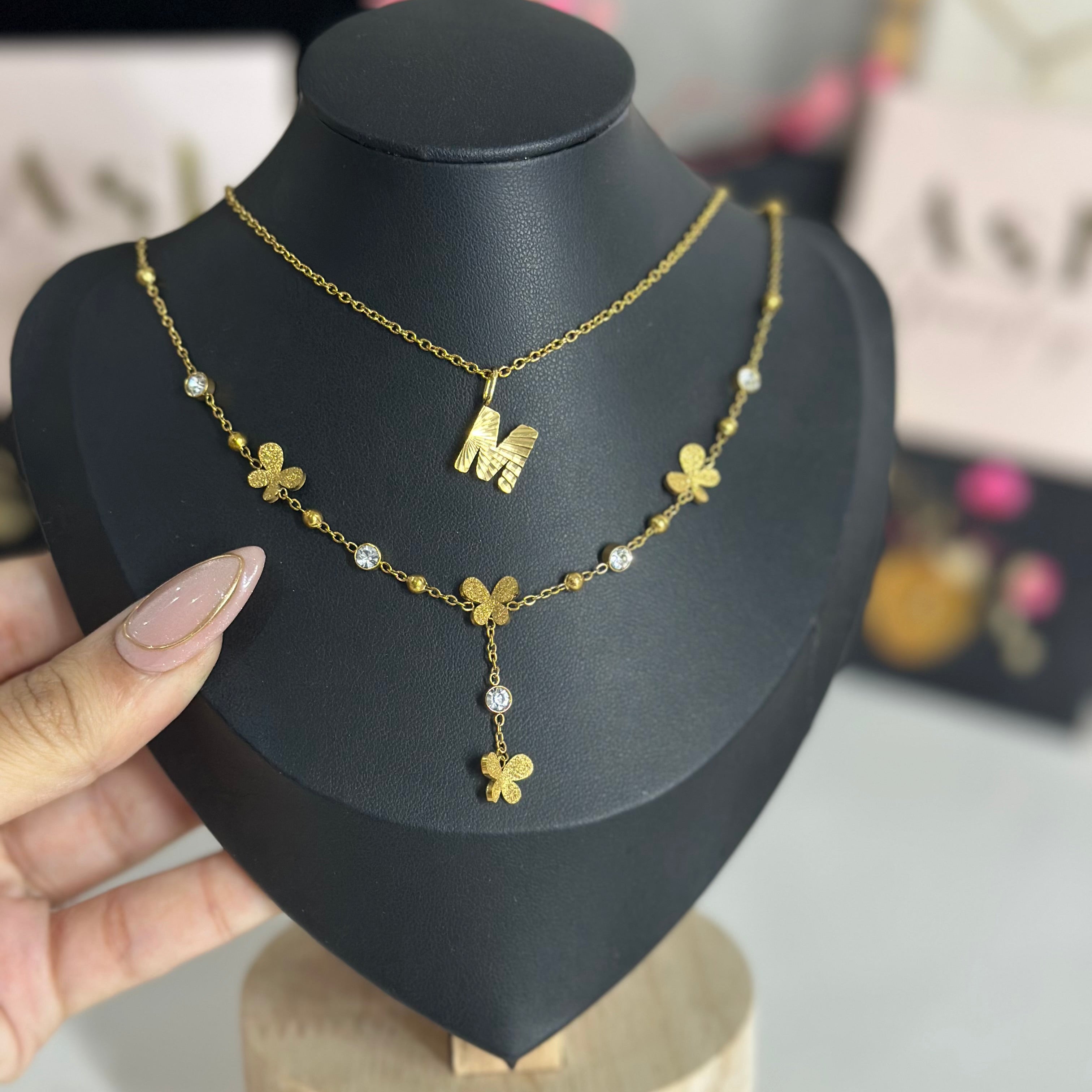 COLLIER 2en1 BUTTERFLY