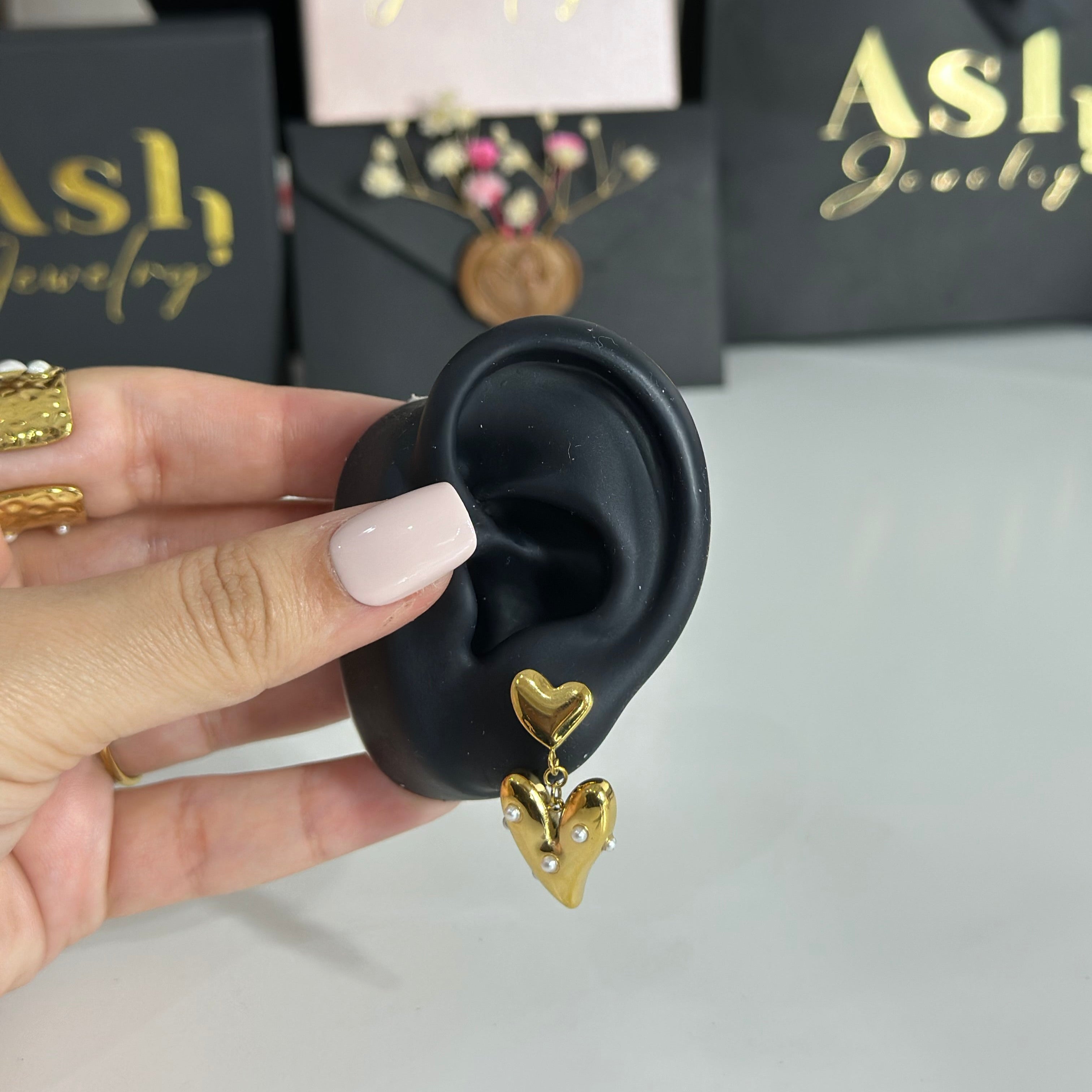 Boucles d'oreilles PerlaCoeur