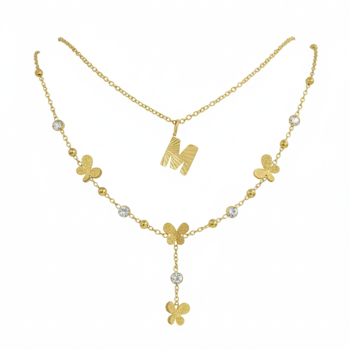 COLLIER 2en1 BUTTERFLY