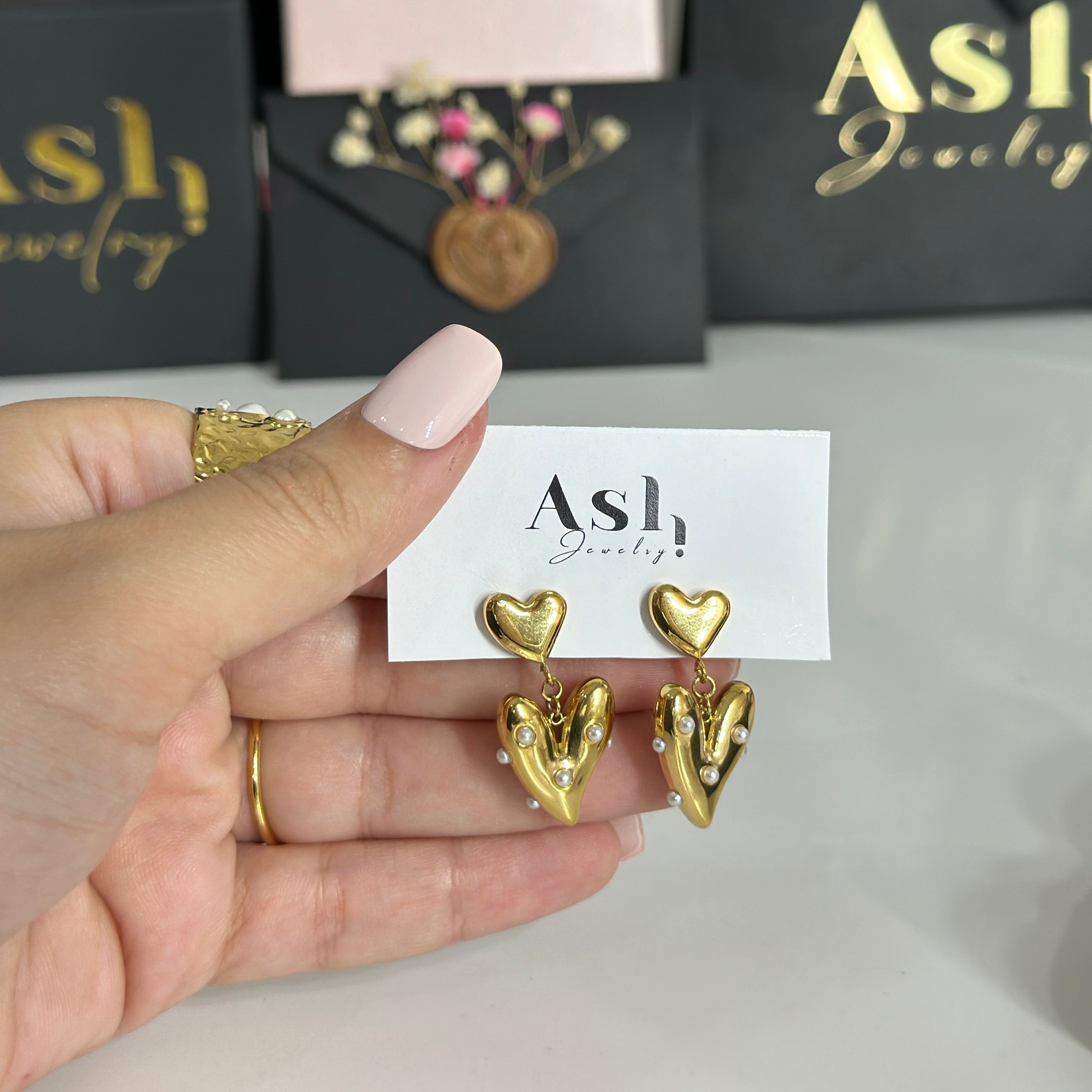 Boucles d'oreilles PerlaCoeur