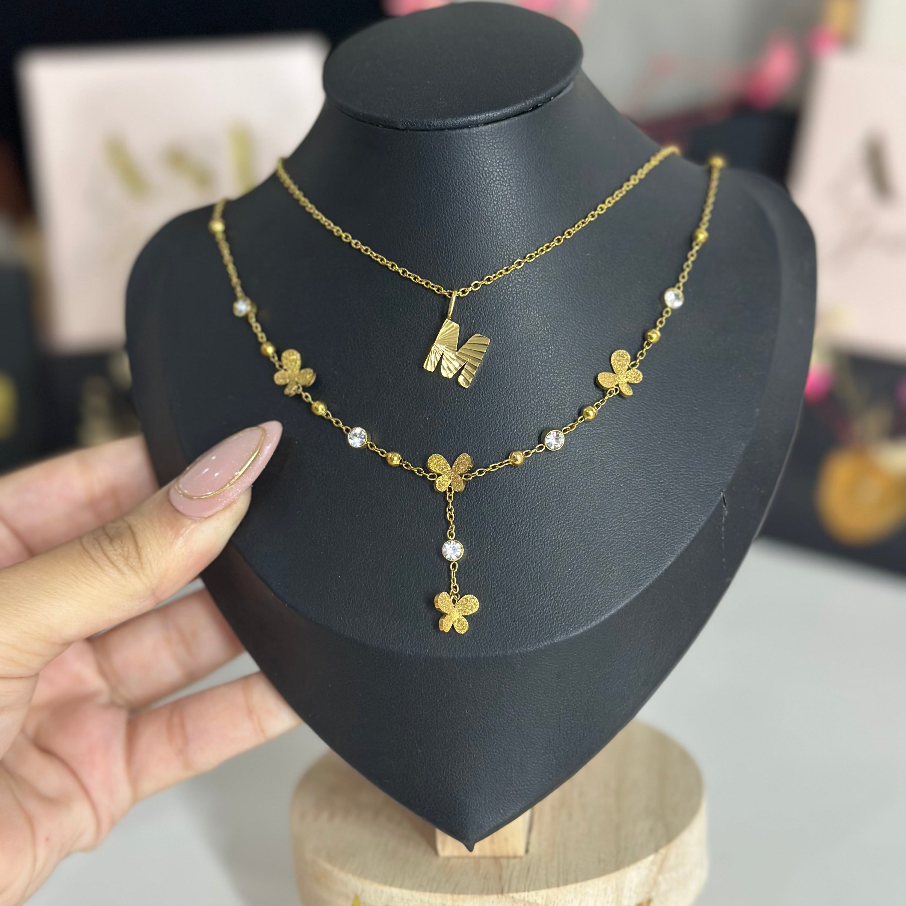 COLLIER 2en1 BUTTERFLY