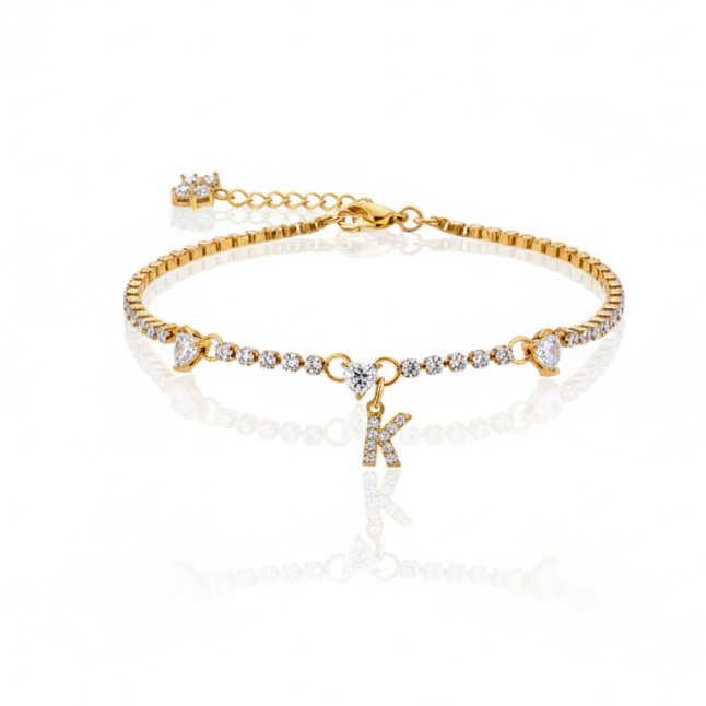 Gourmette initiale HEART