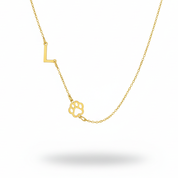 Collier SIDELOVE- patte de chat/chien