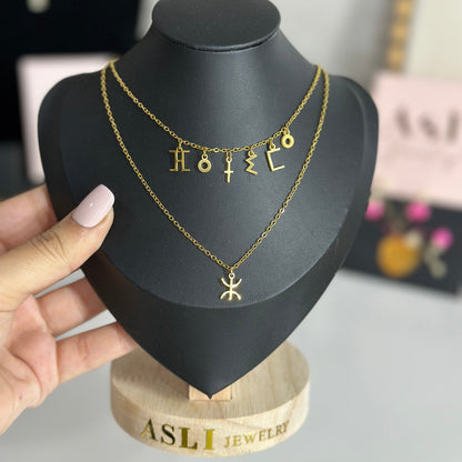 COLLIER prénom AMAZIGH Double