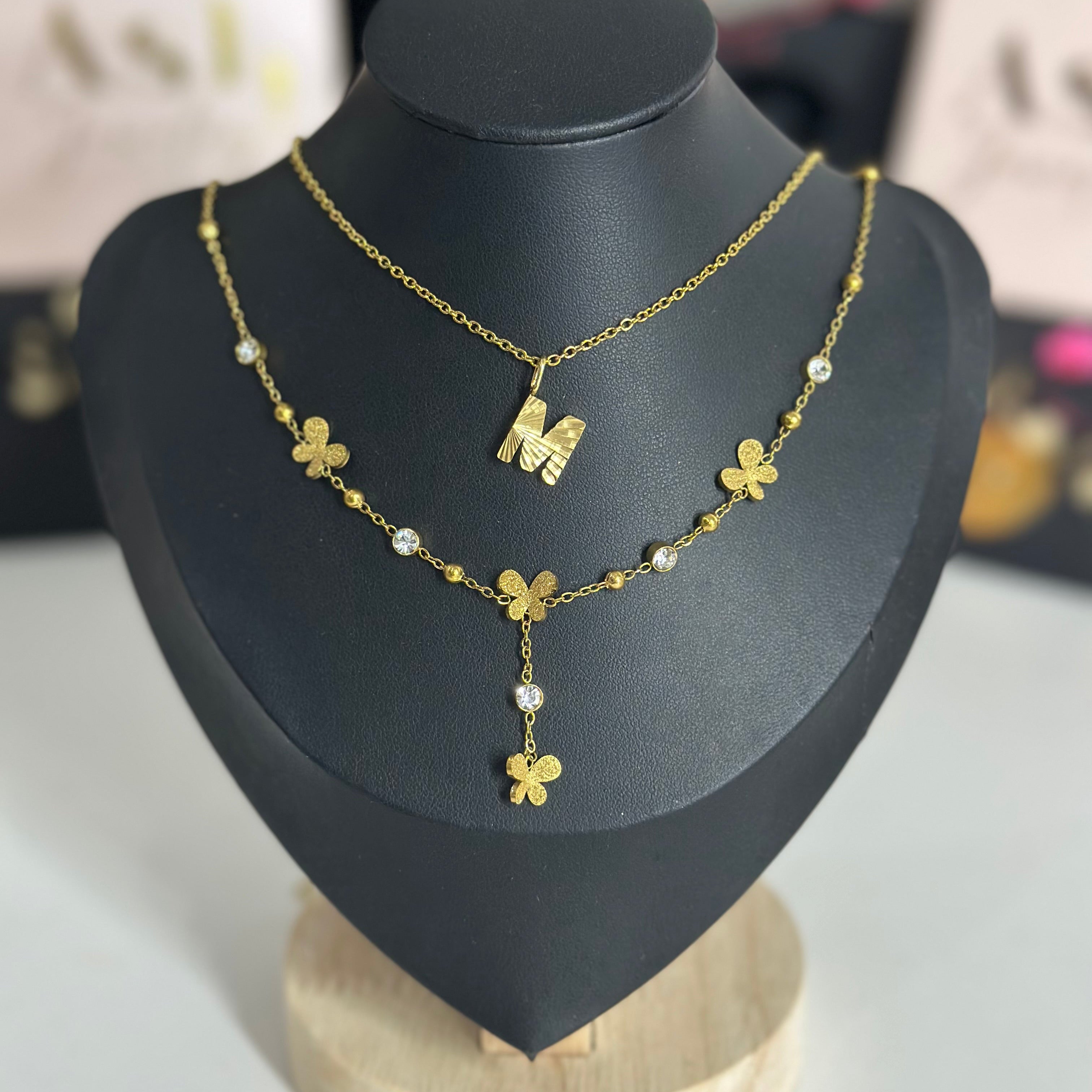 COLLIER 2en1 BUTTERFLY