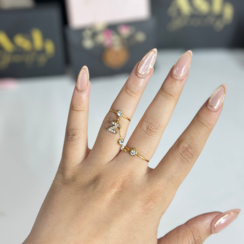 Bague initiale double