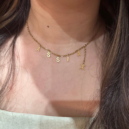 Collier prenom DELILA amazigh + ⵣ (FR)