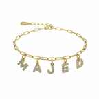 Gourmette prenom HELDA (zircon)