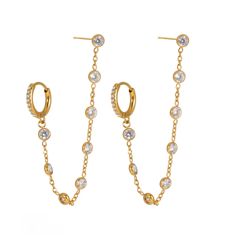 Boucles d'oreilles Calliope-blanc