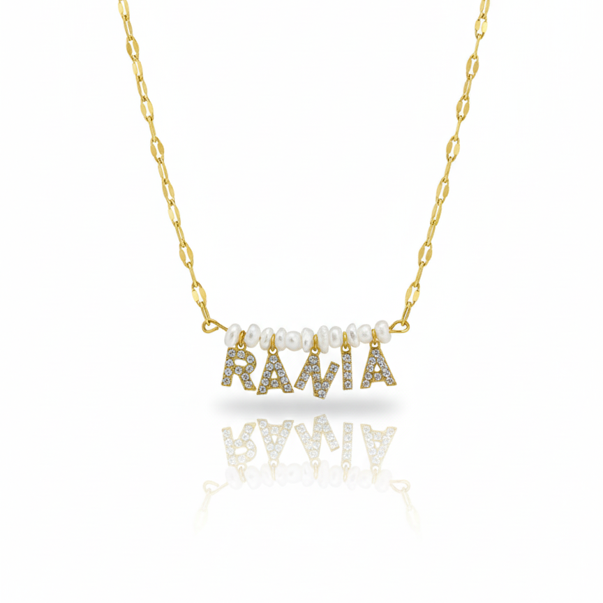 COLLIER prénom Zircon joher
