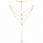 Collier initiale 3collier en 1