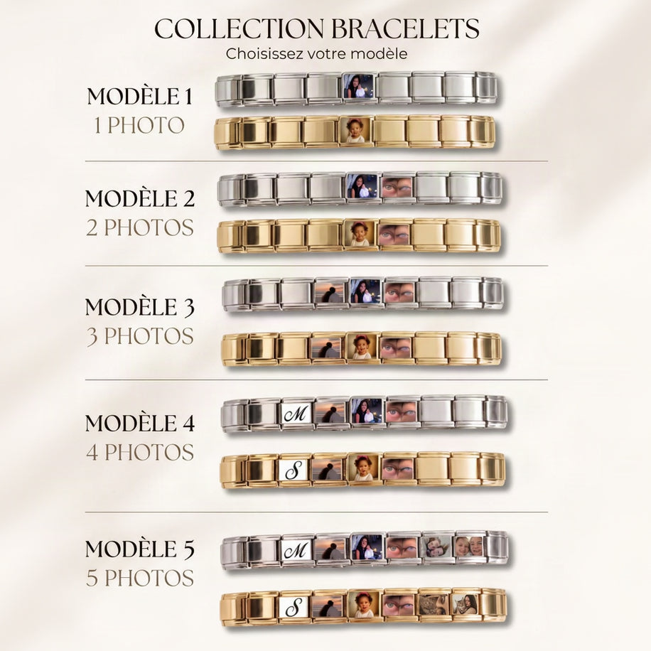 PACK-Photo ITALIAN BRACELET Couple