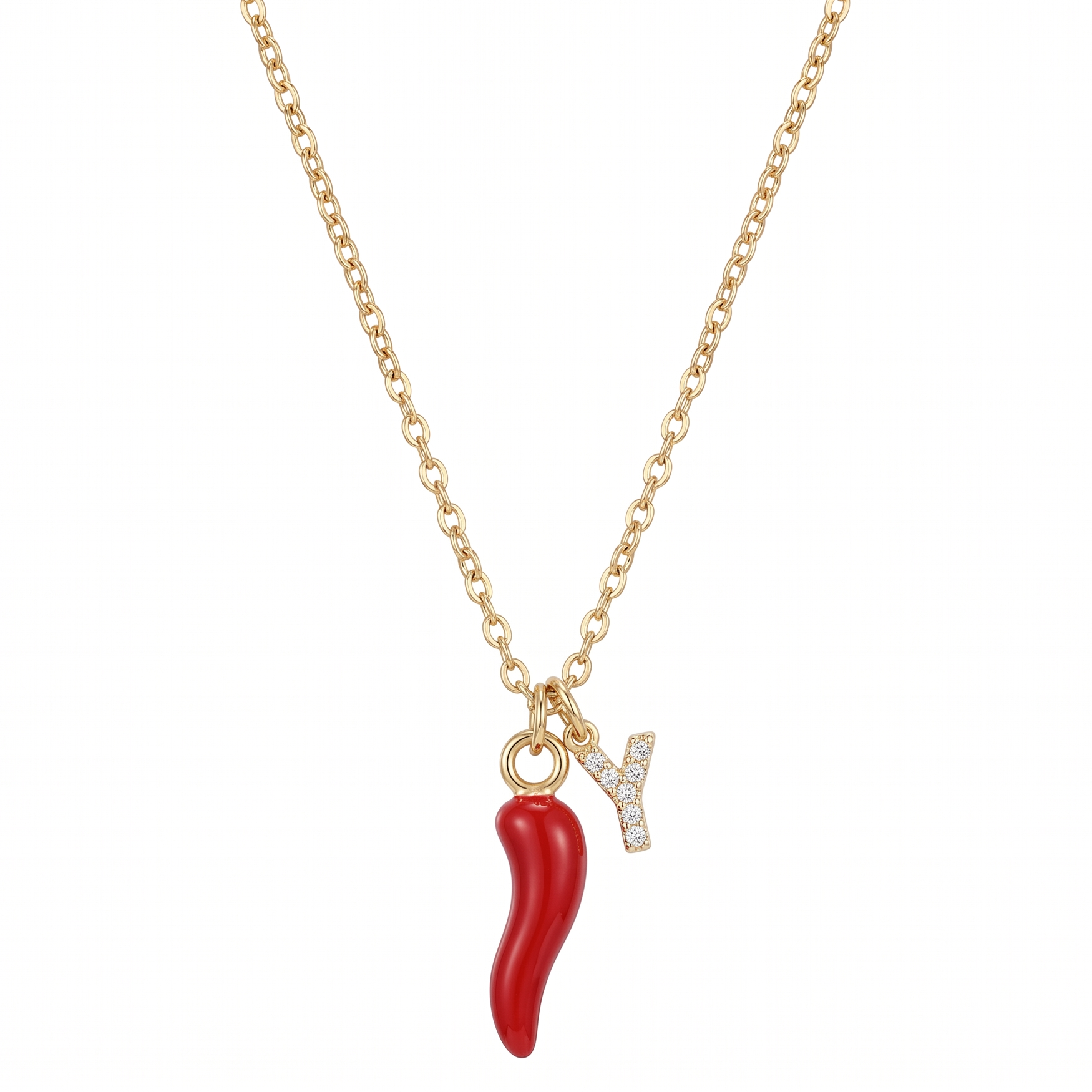 Collier initiale RED-PEPPER
