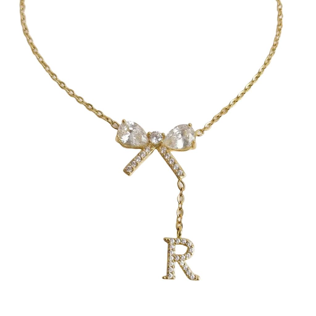 Collier initiale Bow