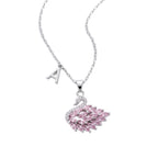 Collier initiale SWAN-Rose