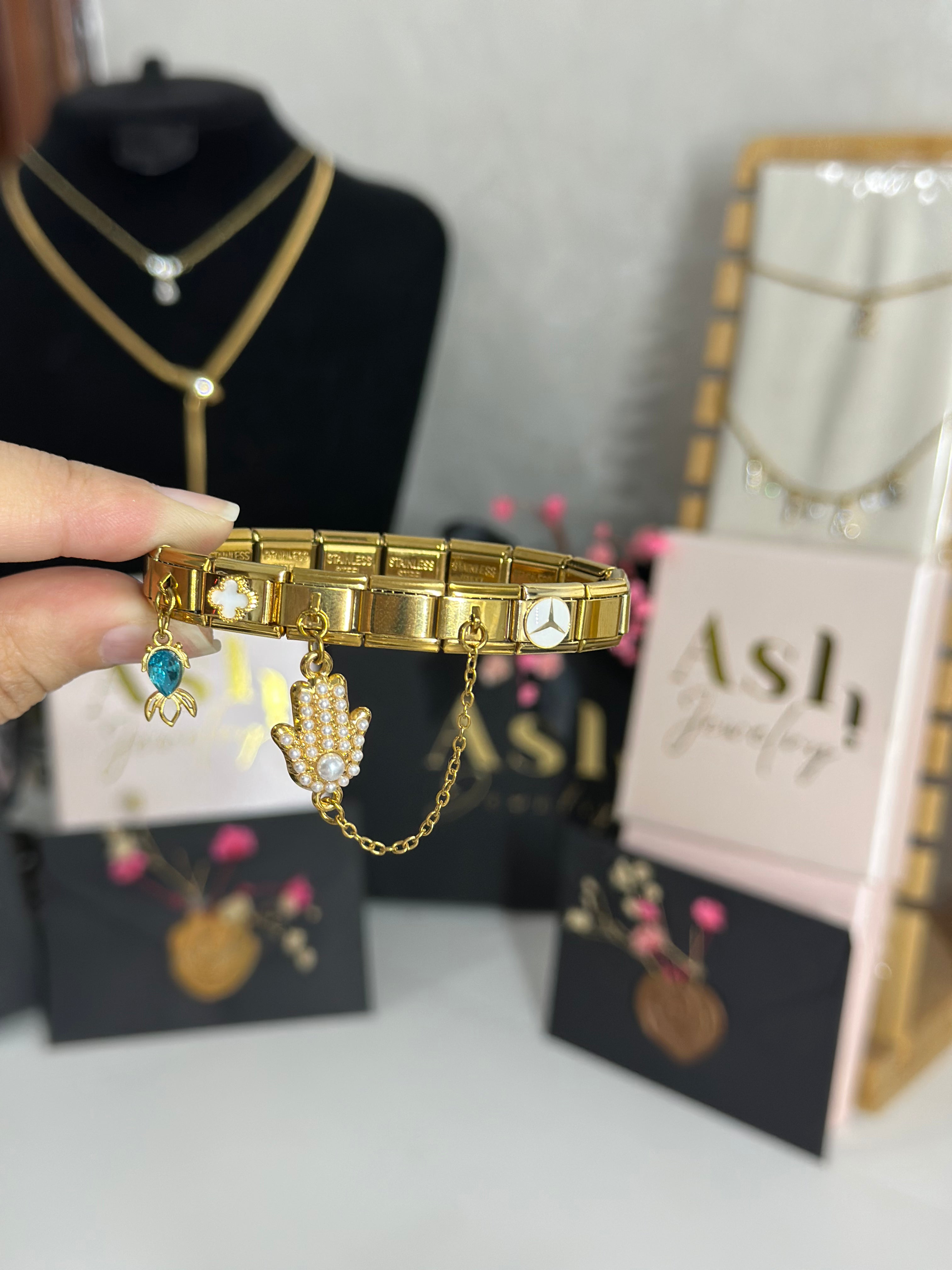 Blue italian bracelet