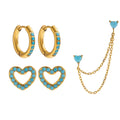 Ensemble Boucles d'oreilles TURQUOISE