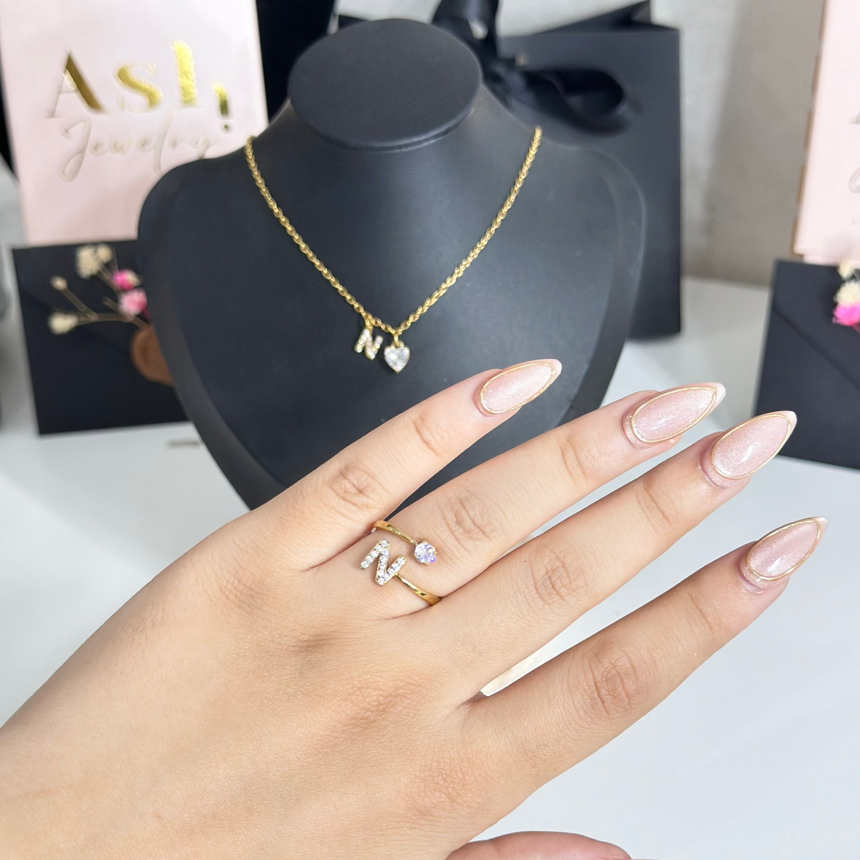 Ensemble Coeura 🤍 ( bague - collier )