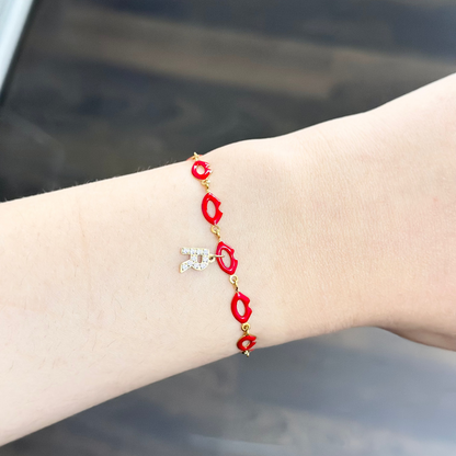 Gourmette initiale BISOUS