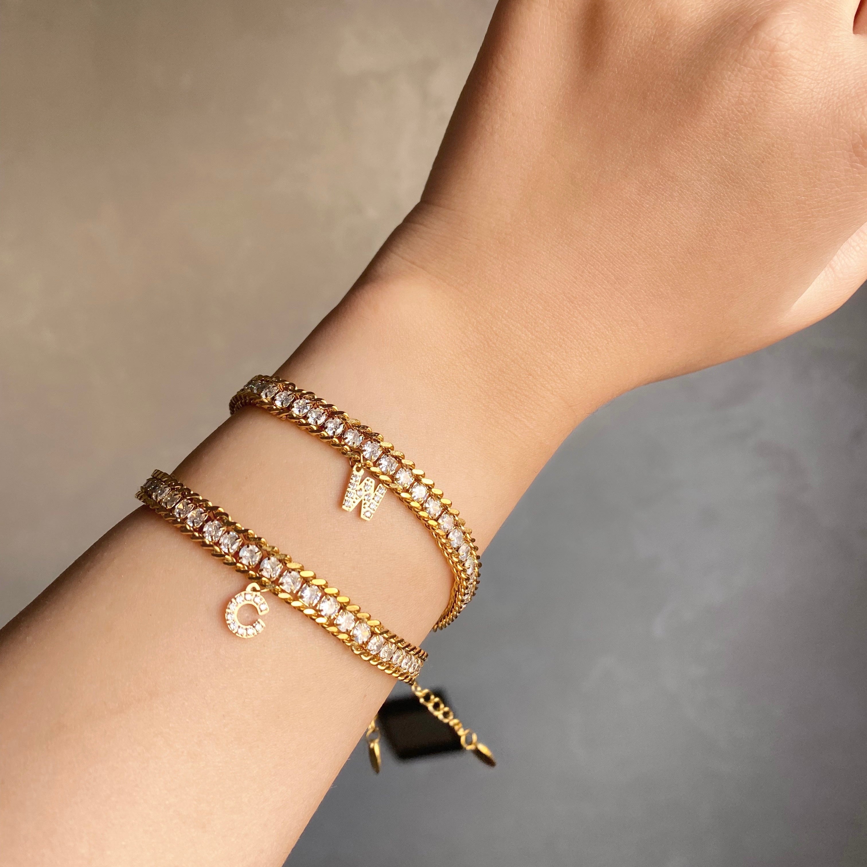 Gourmette initiale RIVIERE