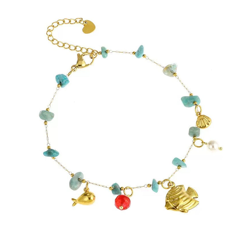 Chaîne de cheville y-bleu