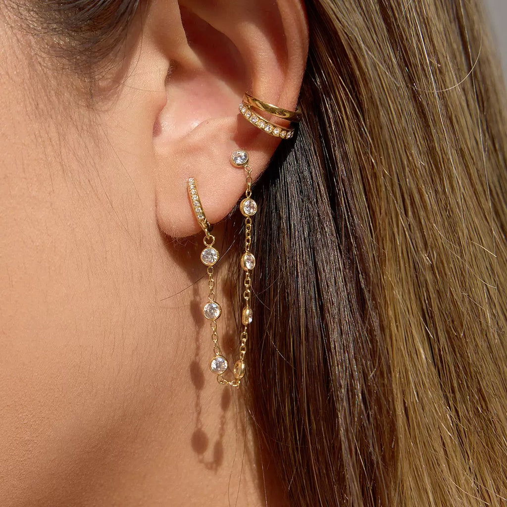 Boucles d'oreilles Calliope-blanc