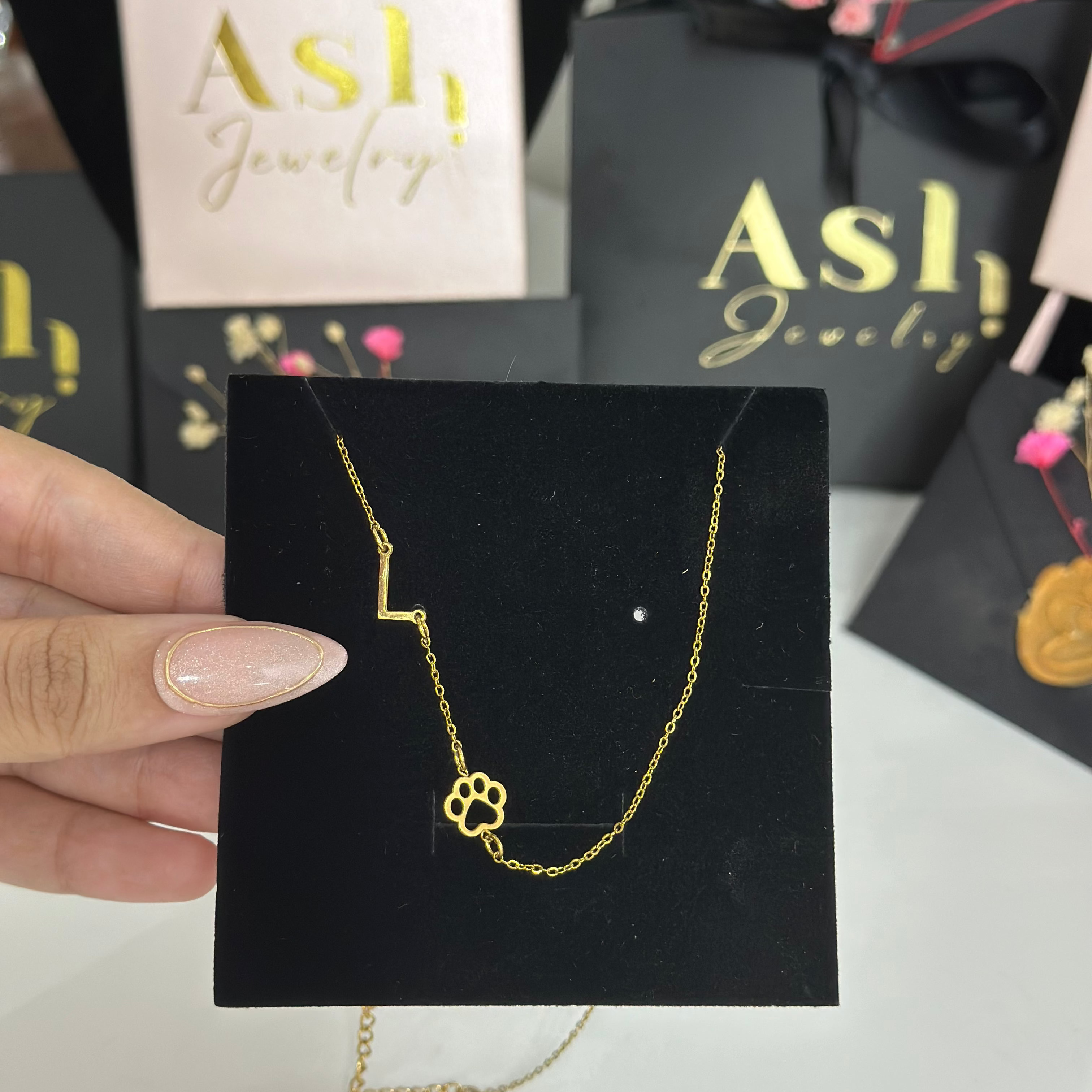 Collier SIDELOVE- patte de chat/chien