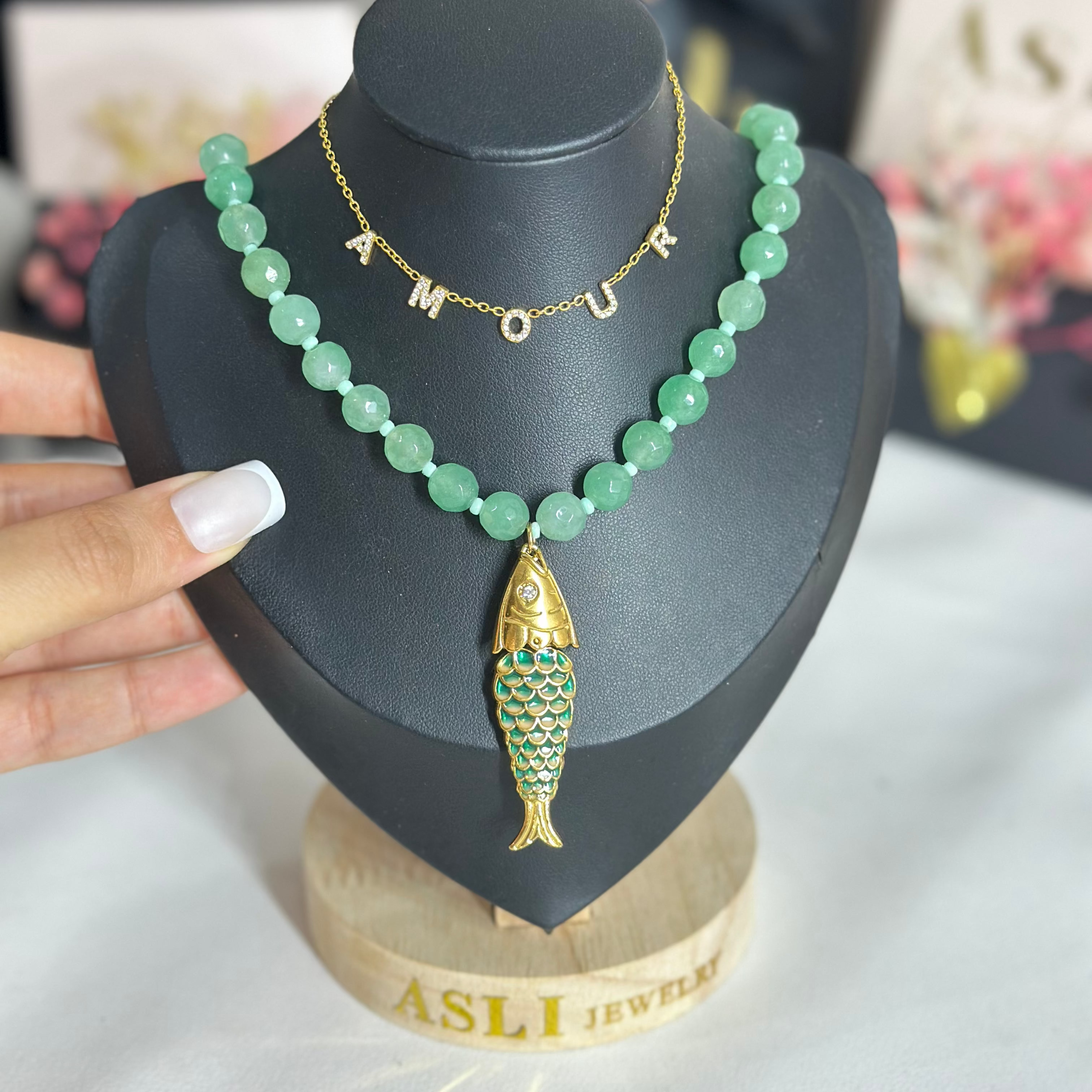 Collier ensemble AMOUR