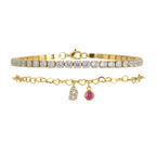 Gourmette initiale Diamor