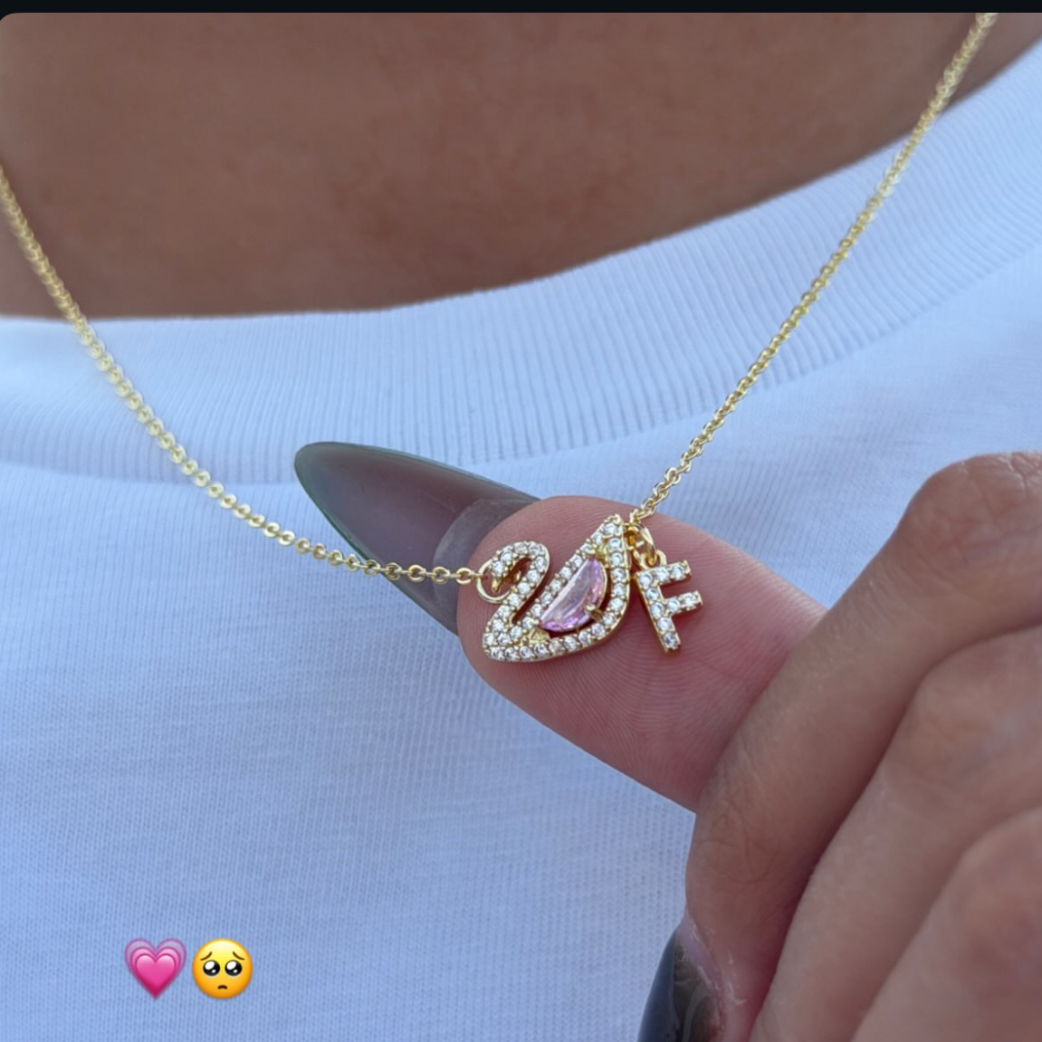 Collier initiale swarovski SWAN