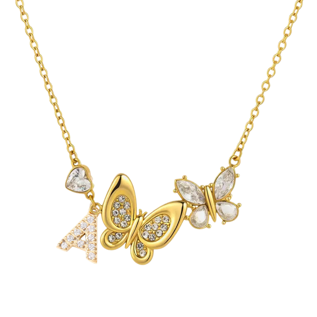 Collier initiale Butterfly