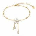 Bracelet initiale flower