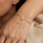 Bracelet initiale flower