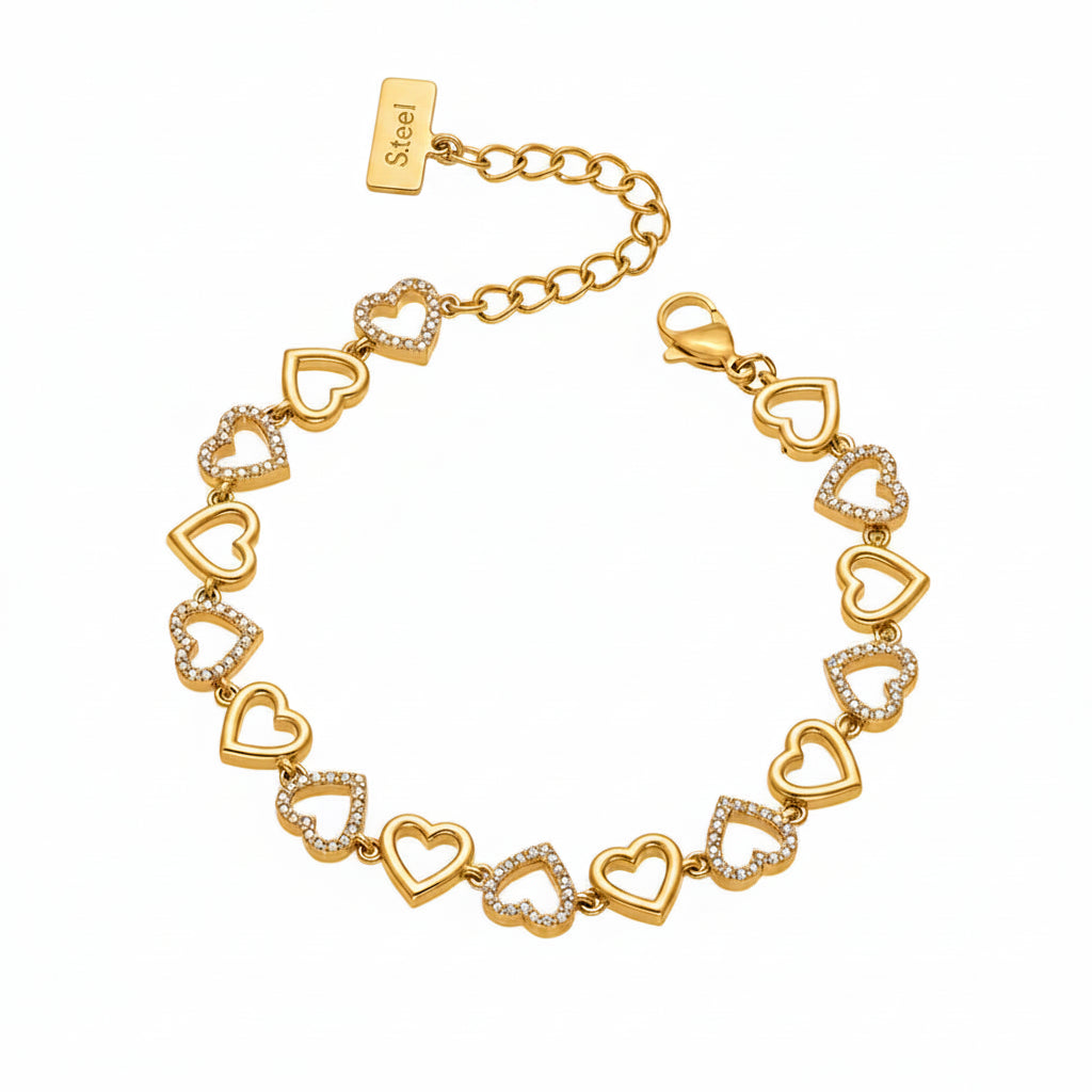 Bracelet Heart zircon