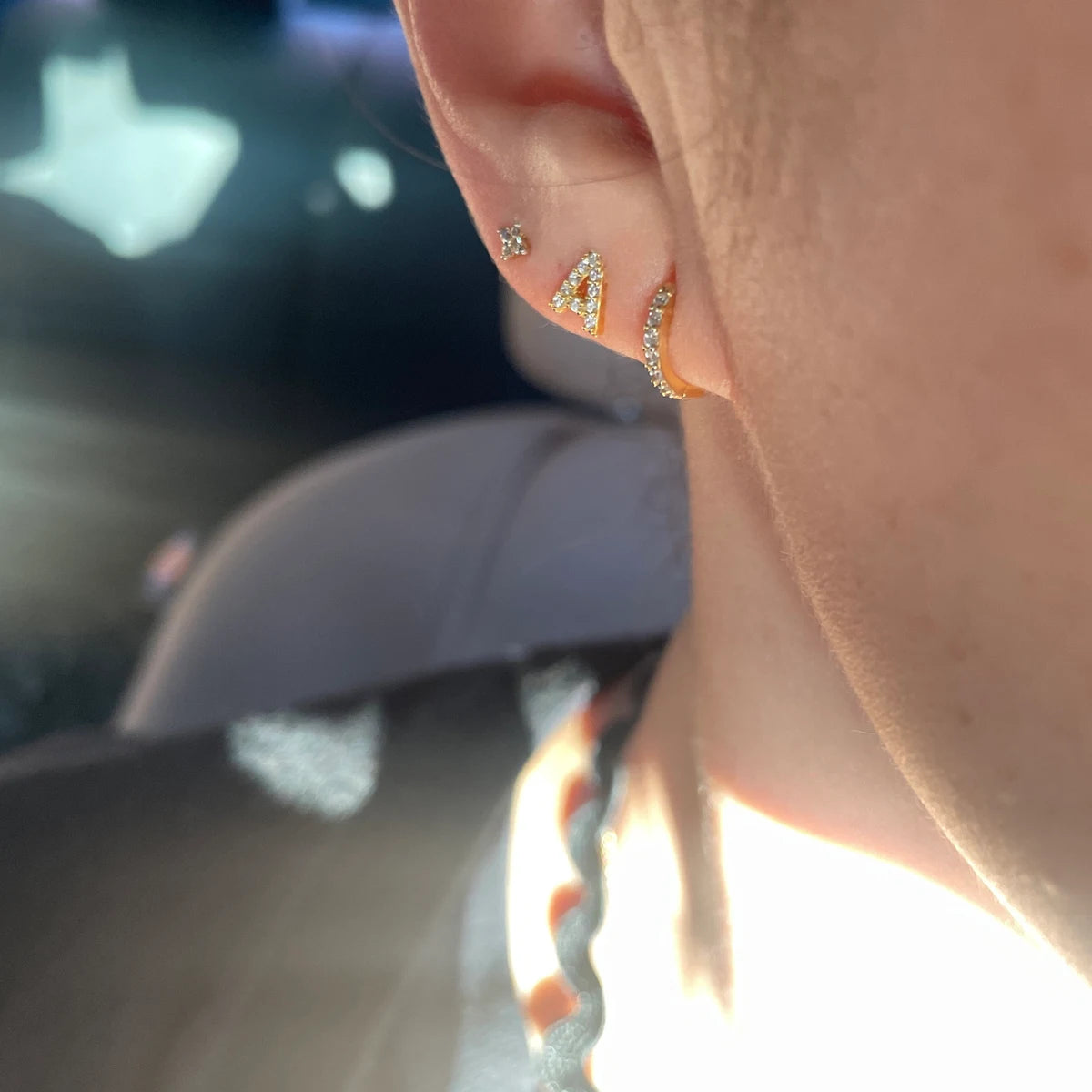 Boucles d'oreilles initiale-DENIZ