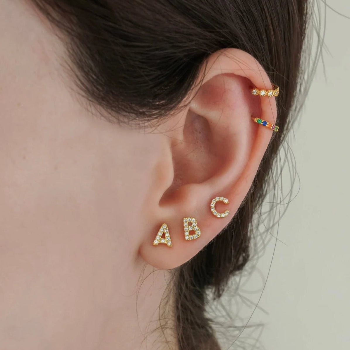 Boucles d'oreilles initiale-DENIZ